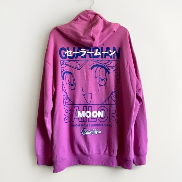 Sailor Moon Pretty Guardian Toei Animation Anime Pink Zip Up Hoodie Size XL - Picture 4 of 7
